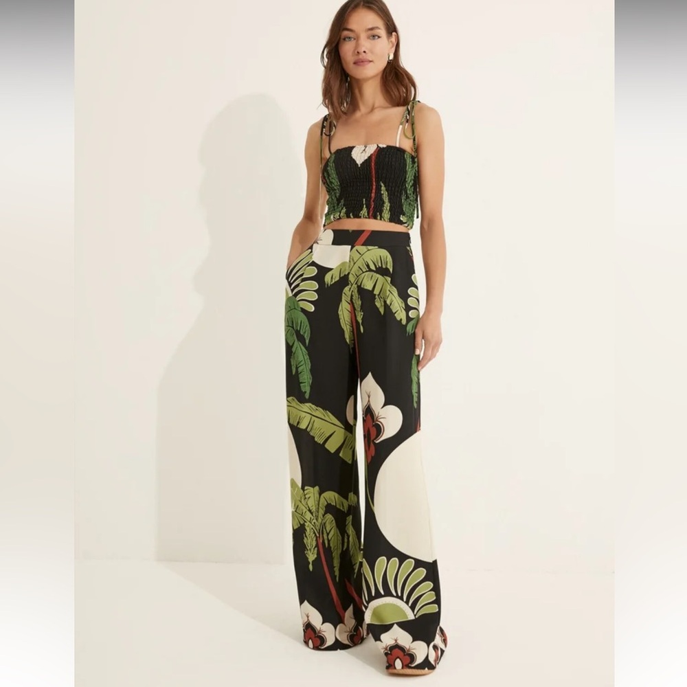 Floral Leaf Print Jumpsuit